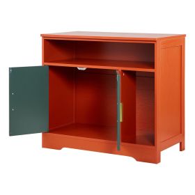 Cat Litter Box Enclosure, 31 in Hidden Litter Box Cabinet with Shelf & Storage, Modern Style Indoor Cat Washroom