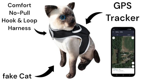 Pet Tracker GPS Pet Tracking Devices Wireless Portable Surveillance System Size:M